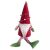 Červeno-zelená vianočná dekorácia škriatok z plsti, 25 cm