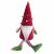 Slávnostný červeno-zelený vianočný škriatok - 25 cm sviatočná dekorácia na stôl