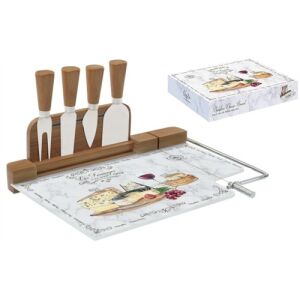 Easy Life Les Fromages Sajtvágó Készlet - Üveglapos, 31,5x20cm 139512695 - Konyhai eszköz