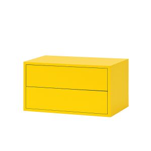 Leziter Boxie Fali Szekrény 2 Fiókos - 40x80x37 cm, Sárga 139513121 - Faliszekrény