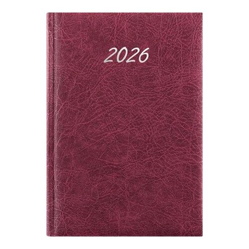 DAYLINER Rebel 2026 napi tervező, A5 méretű, bordó bőrhatású borító - Dayliner