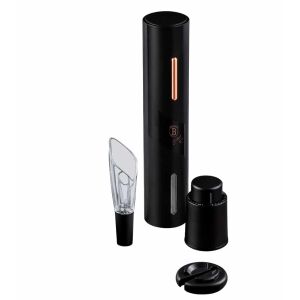 Berlinger Haus Black Rose Collection 4-in-1 Elektrisches Weinöffner-Set mit Folienschneider, Belüfter und Vakuumverschluss - Berlinger Haus