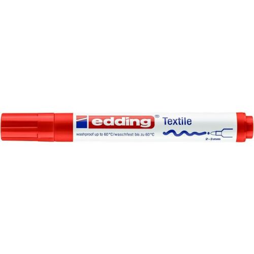 EDDING 4500 Textilmarker - 2-3 mm, Kúpos, Piros 146447364