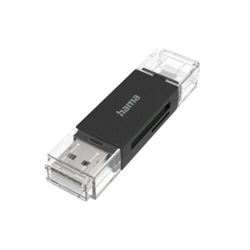 Hama USB 2.0 SD/MicroSD Kártyaolvasó - Fekete, Kompakt 139519367