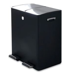 Berlinger Haus BH-8883 Black Rose Collection Kosz na śmieci z pedałem 2x30L - Czarny i różowe złoto - Śmieci