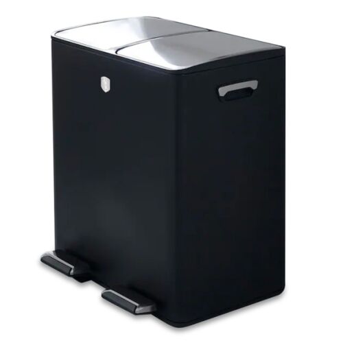 Berlinger Haus BH-8883 Black Rose Collection 2x30L Tretabfalleimer - Schwarz und Roségold