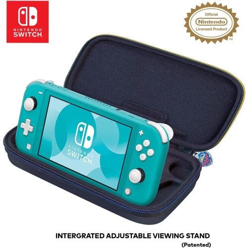 BigBen Deluxe utazótok Nintendo Switch Lite konzolhoz Zelda Hyrule pajzs dizájnnal, konzol belül - Játékkonzol tok