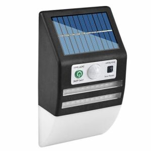 Napelemes fali lámpa fehér, 3 világítási mód - YX-652