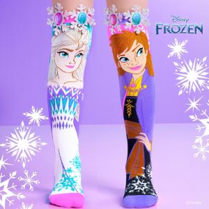 Дълги цветни чорапи Madmia Frozen Sisters за момичета 6-99 години 140552343 - Детски чорапи, чорапи за коляно