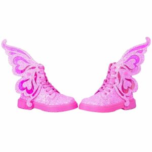 Madmia Booties, für Mädchen, mit abnehmbaren Feenflügeln, Glitzer Pink, 29 EU
