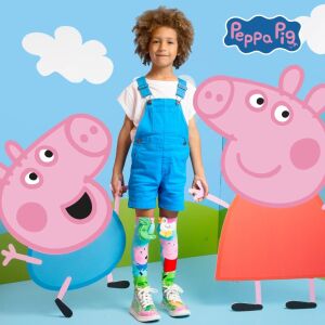 Унисекс дълги цветни чорапи Madmia Peppa Pig & George 6-99 години 140672421 - Детски чорапи, чорапи за коляно