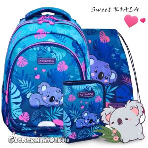 Astra - Sweet Koala Ergonomikus Iskolatáska Szett Lányoknak 139531099 - Astra