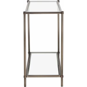 Konzolový stolík Guido Maria Kretschmer Home&Living, kov/sklo, hnedý/priehľadný, 41 x 110 x 78,6 cm 139533415 - Konzolové stoly