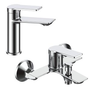 La Brocca ROMA LOT2 Spültisch- und Brausebatterie-Set, Einhebelmischer, Schlankes Design, Wassersparend, Leise, Leicht zu reinigen und zu installieren, Sanitärmessing, Chromoberfläche - La Br