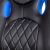 Bewello Bemada Gamer Stuhl mit Armlehne - schwarz / blau - 71 x 53 cm / 53 x 47 cm Modern aussehender, ergonomisch gestalteter Gaming-Stuhl. bmd11116bl 139535682