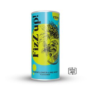 FIZZ UP! Bodza-Lime-Menta Szénsavas Üdítő - 250ml, Cukormentes 139539645 - Szénsavas üdítőital