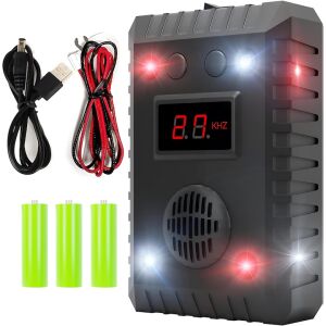 Macvi® SJZ-021 Ultrahangos karcolásgátló készülék, 9-65 kHz, LED-del és kijelzővel, 5-24V-os tápegységgel, elemmel vagy automatikus működtetéssel