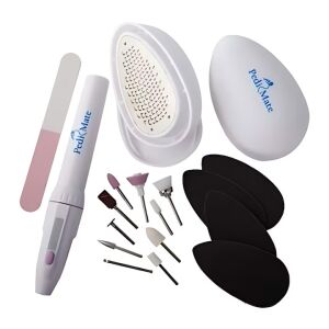 Macvi Professional 18 darabos pedikűrkészlet elektromos bőrkeményedés eltávolítóval, körömreszelővel és tartozékokkal - Manikűr & Pedikűr eszköz