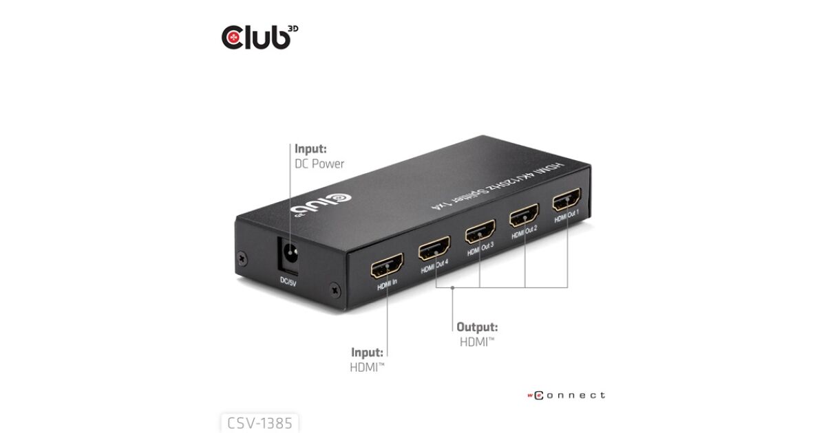 Club 3D HDMI Splitter 1x4 UHD 4K (Defekt) in Effretikon für CHF 4 – mit