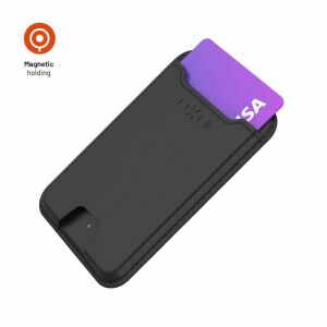 FIXED MagWallet MagSafe iPhone Pénztárca - Műbőr, Fekete