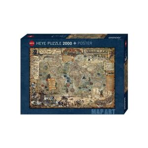 Heye Pirate World 2000 db-os puzzle - Kalóz Világtérkép poszterrel 139542261 - Heye
