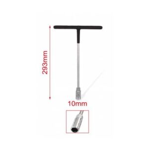 T-alakú Dugókulcs - 10 mm, 293 mm, Acél, Ergonomikus Markolat 139542714 - Dugókulcs