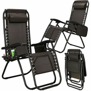 Springos Zero Gravity kerti szék, több pozícióban, összehajtva és kihajtva - Kerti fotel & Szék