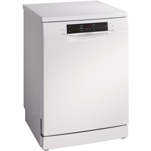 Szögletes nézet a Bosch Serie 2 SMS25AW10F szabadonálló mosogatógépről