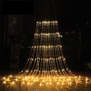 Flippy 7m x 5m meleg fehér LED függönylámpa kültéri karácsonyi dekorációhoz - Fényfüzér