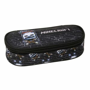 Minecraft Oválny peračník, čierny, na zips - Minecraft Peračníky