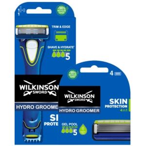Zestaw do strzyżenia Wilkinson Hydro5 Groomer i Shaver 4 w 1 + 5 wkładów 139558297 - Wilkinson