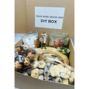 Őszi ajtódísz készítő csomag szarvas figurával, Virág Home Dekor Orsi őszi dekoráció - Ajtódísz