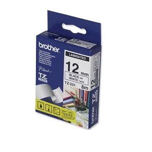 BROTHER TZE231 LAMINIRANA TRAKA 12 mm CRNA NA BIJELOJ 139570106 - Printer i skener