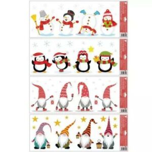 Božićni veseli uzorak za prozor, 60 x 22 cm - različiti 139572424 - Dekoracija