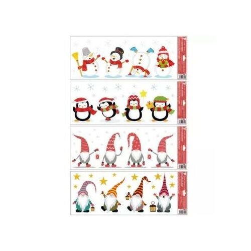 Stickere pentru fereastră cu model vesel de crăciun, 60 x 22 cm - diferite 139572424