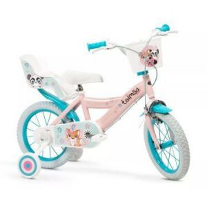 Toimsa Cuddly 14-Zoll Kinderfahrrad mit Puppensitz und Korb - Fahrrad für Kinder