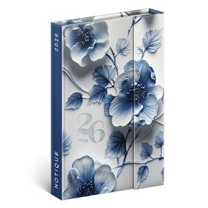 NOTIQUE 2026 Porcelain Flower heti tervező mágneses zárással - REALSYSTEM
