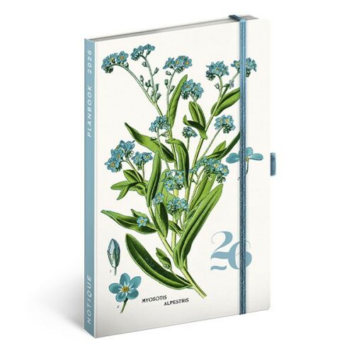 REALSYSTEM Herbarium 2026 heti tervező virágmintával