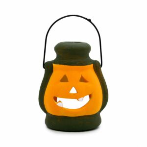 Halloween Kerámia Tök Mécsestartó Viharlámpa - 9cm, Akasztható 139575197 - Mécsestartó