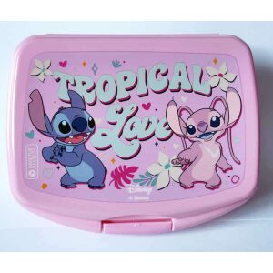 Disney Lilo & Stitch pojemnik na kanapki, różowe pudełko śniadaniowe dla dzieci - Pojemnik na żywność i napoje dla dzieci