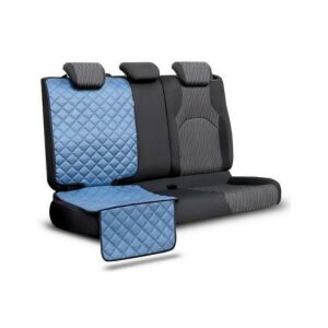 Carpassion kék textil gyerekülés huzat, hátsó ülés védelem - CarPassion