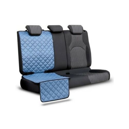 Husă scaun auto pentru copii Carpassion albastru textil, protecție banchetă spate