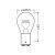 Osram P21/4W izzó méretdiagram