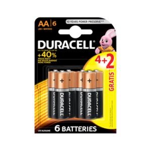 Duracell Basic R6, alkalické batérie AA 4+2 ks 139616446 - Duracell Batérie