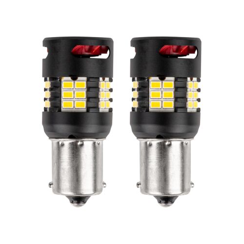 Paar AMiO P21W BA15S Canbus Pro LED-Lampen