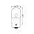 Osram R5W izzó méret diagram