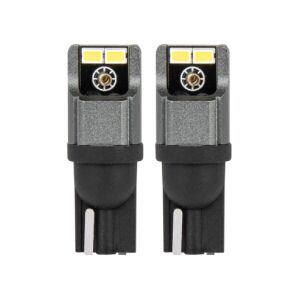 Sada 2 LED žiaroviek W5W T10 Canbus, 4 SMD LED, biele svetlo - AMiO