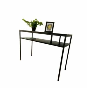 Konzolový stolík Guido Maria Kretschmer, čierny kovový rám, minimalistický dizajn - Konzolové stoly