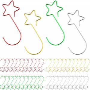 Комплект от 80 кукички за коледни украси Weysoo, многоцветни, метални, 5,1 x 2,2 см 139620068 - Украса за коледна елха