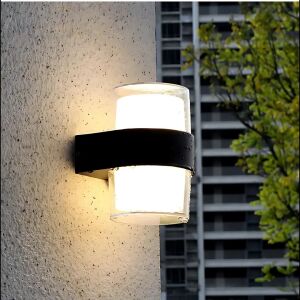 Kinkiet zewnętrzny LED MIRA, 2 źródła światła, ciepłe światło, czarny 139622759 - Zewnętrzna lampa ścienna